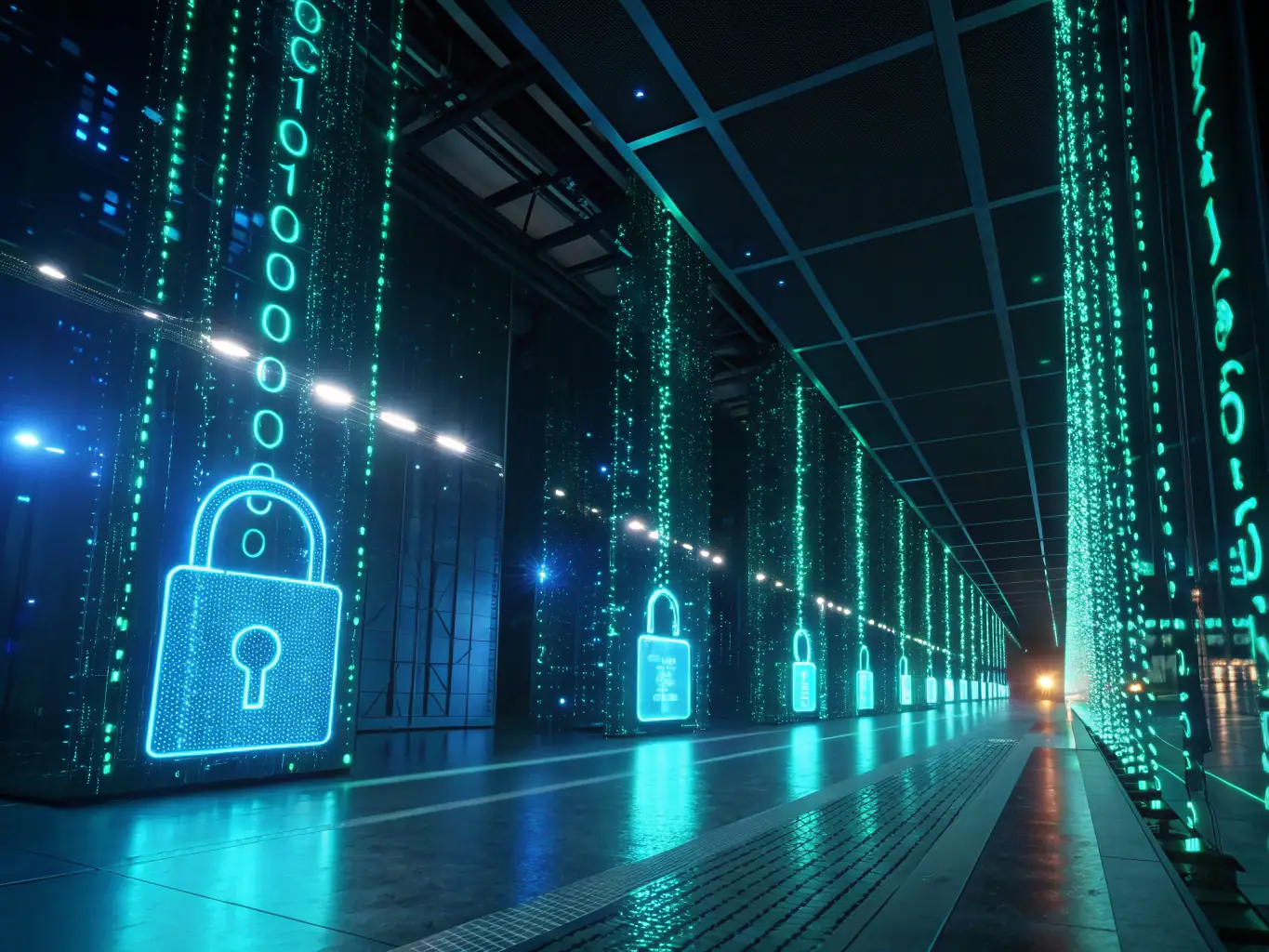 An image illustrating a secure data flow within the Microsoft 365 environment, highlighting data loss prevention (DLP) and access control measures.