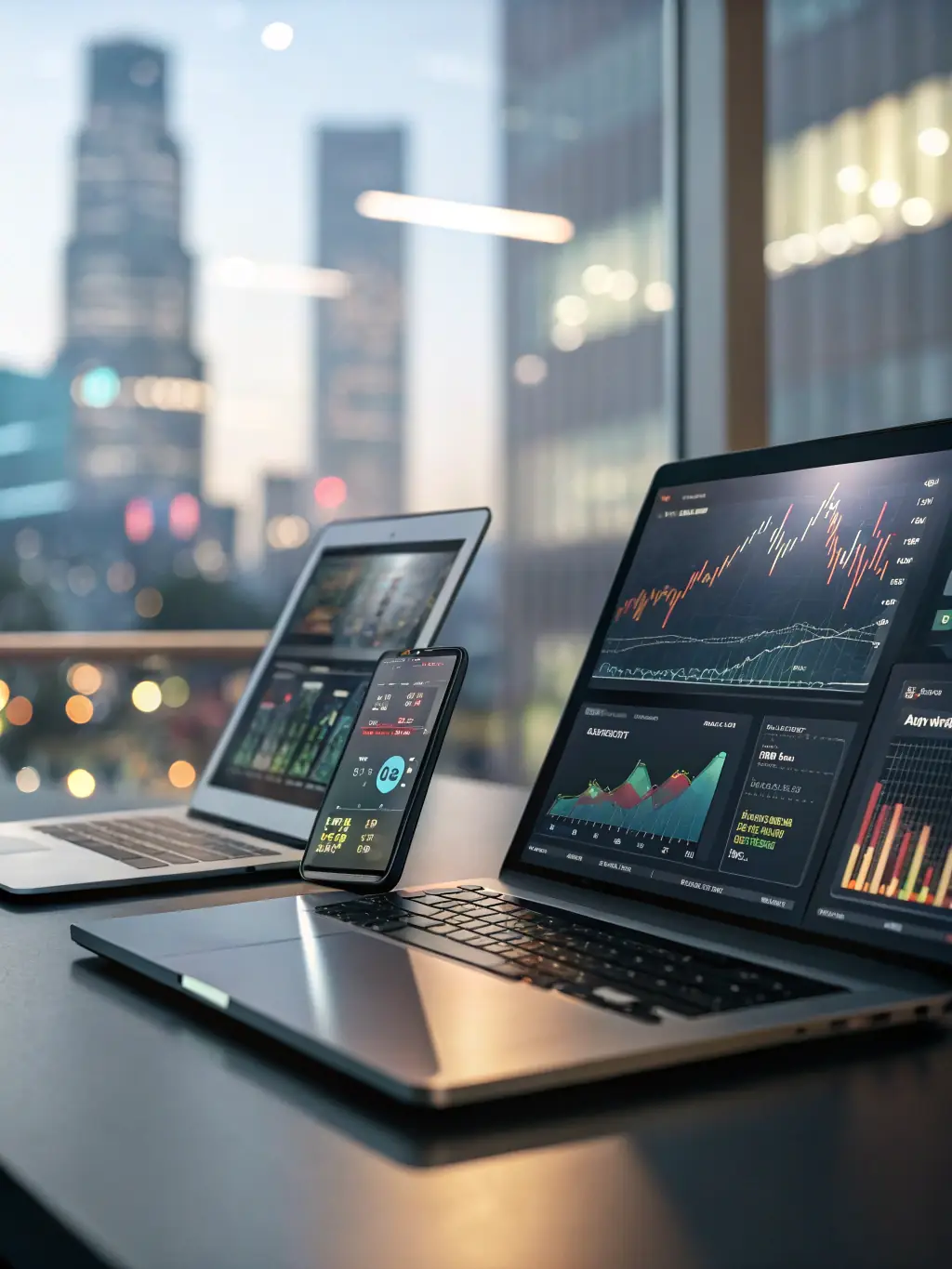 An image showing multiple devices (laptop, tablet, smartphone) seamlessly connected and sharing documents, representing efficient collaboration tools.