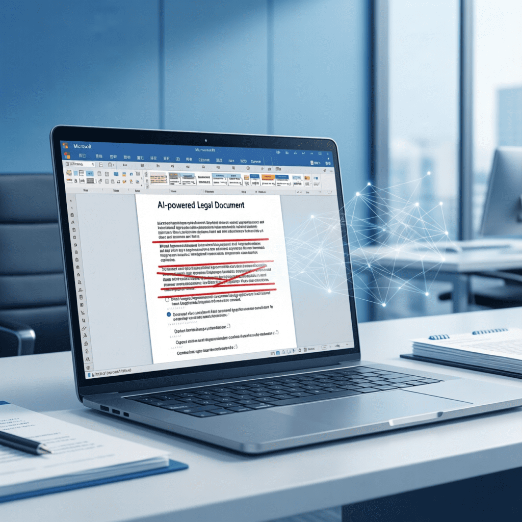 Word上で契約書レビューを支援するMicrosoft Legal Agentの画面イメージ