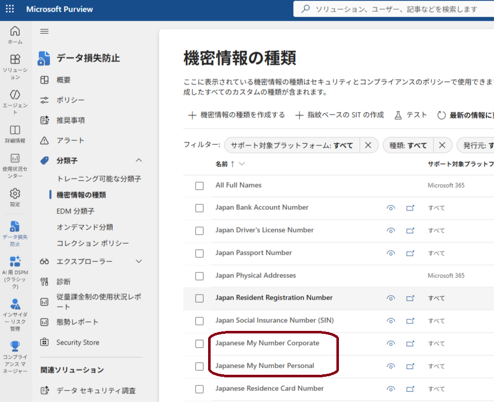 ms365-dlpの画面
